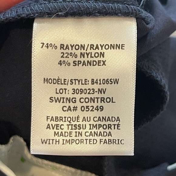 Swing Control Navy Blue Women’s Golf Pants,Slim Fit, Stretchy,Tummy Control,Sz.8 - Picture 12 of 15